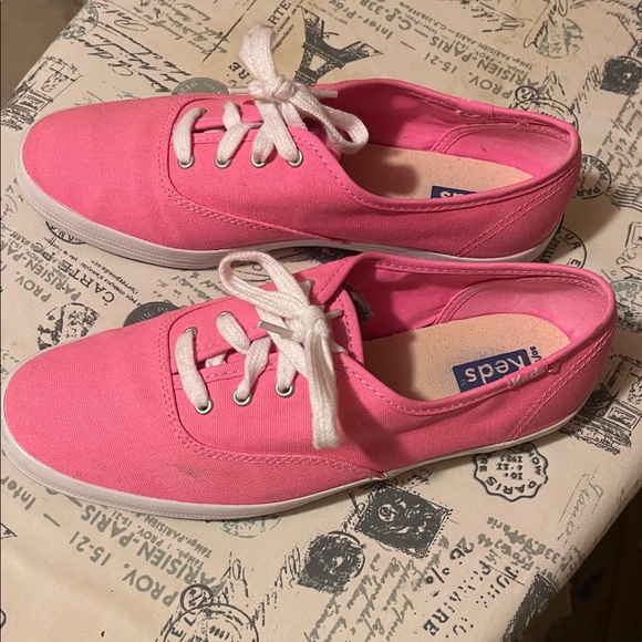 Keds Shoes - Keds Women's Bright Pink Lace-Up Sneakers
